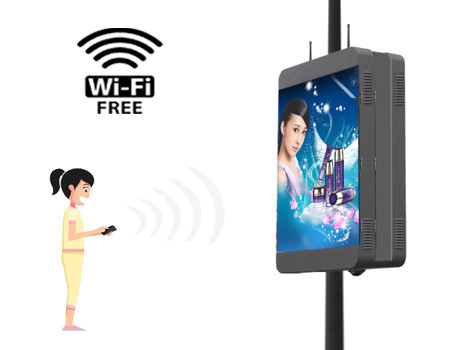 LAN / Wifi / 3G Intelligent Advertising Led Screen , Full Color Led Signs Outdoor
