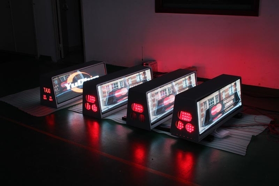 P5 LED Screen Taxi Top Led Display Taxi Advertising Signs , 3G Wifi 4G GPS Function
